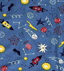 Pijama Infantil Masculino Suede Espaço Manga Curta + Bermuda