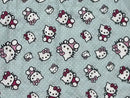 Pijama Infantil Feminino Suede Hello Kitty Cinza Manga Curta + Shorts