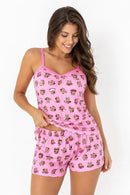 Pijama Feminino Suede Alcinha com Shorts – Leve, Fresquinho e Confortável